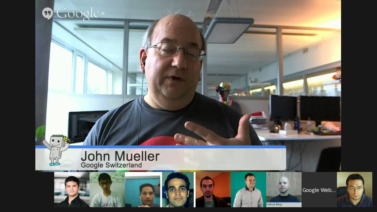 English Google Webmaster Central office-hours hangout