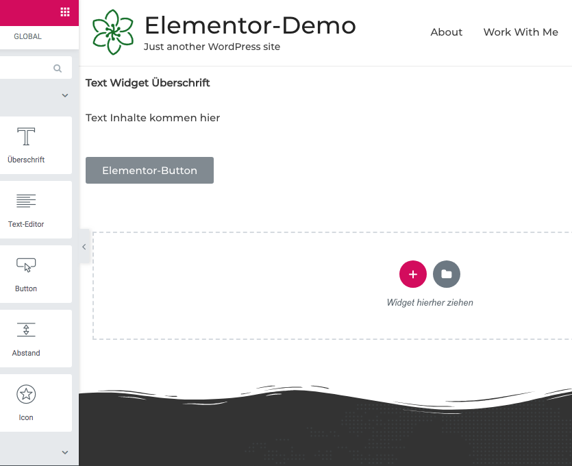 Front-Page-Builder Demo anhand Elementor