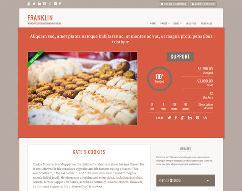 Franklin WordPress Crowdfunding Theme