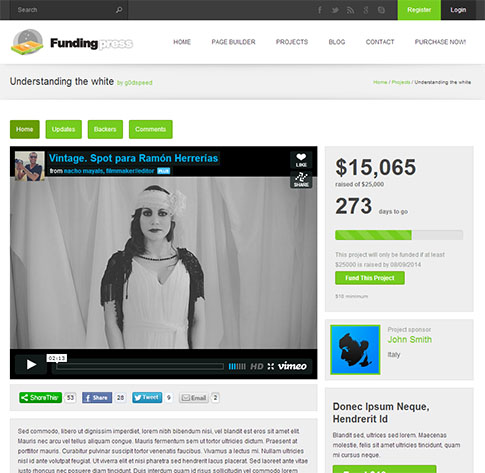 FundingPress WordPress Crowdfunding Theme