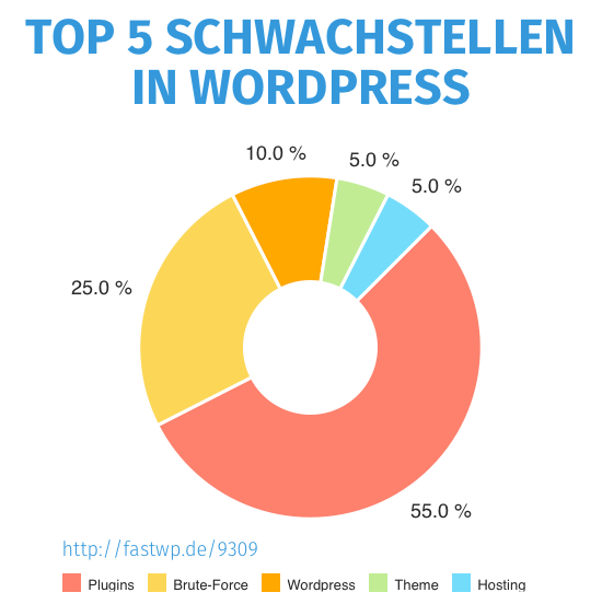 Top 5 Schwachstellen in WordPress Infografik